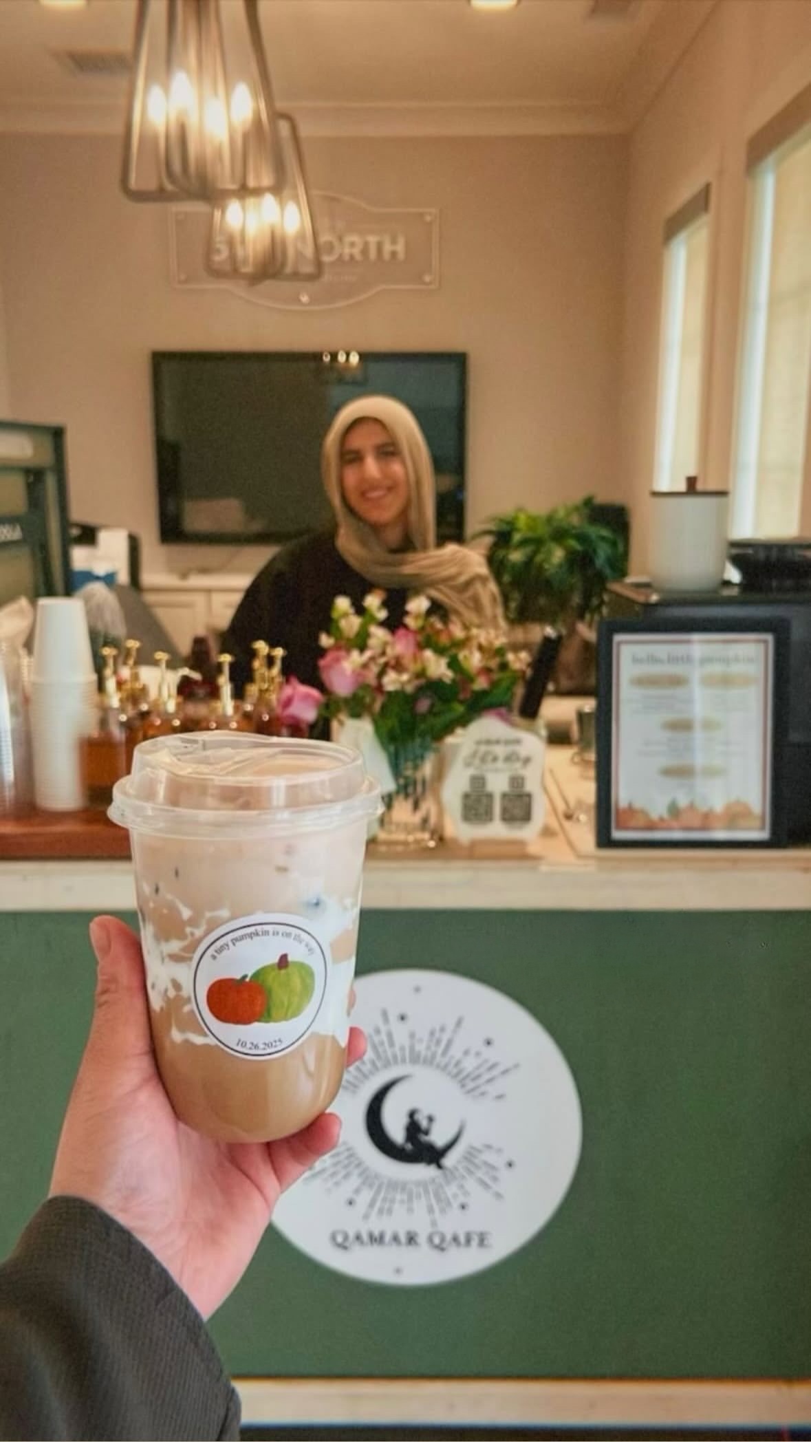 Baby shower coffee setup